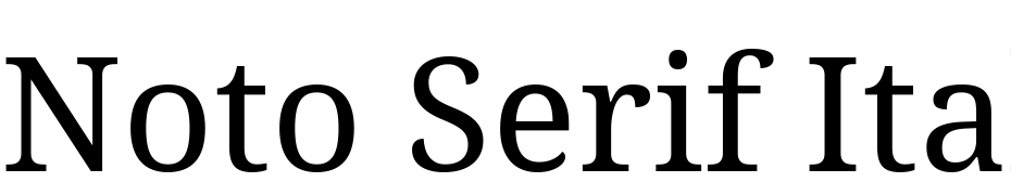 Noto Serif Italic Fuente Descargar Gratis